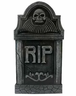 16 Inch RIP Skull Tombstone