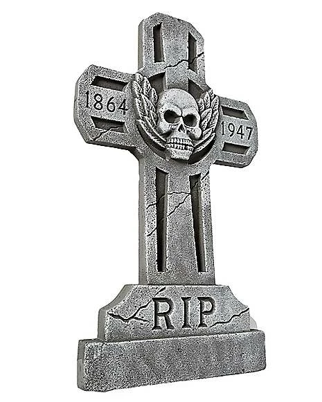 3 Ft Spooky Cross Tombstone 2 3 Ft Spooky Cross Tombstone - Image 2