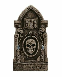 Light Up Skull Tombstone