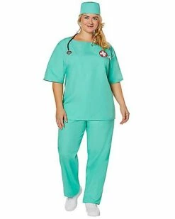 Adult ER Surgeon Plus Size Costume 9 Adult ER Surgeon Plus Size Costume -MystiCostume Shop 01463249 d
