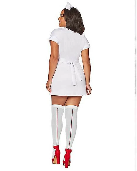 Adult Classic Nurse Plus Size Costume 2 Adult Classic Nurse Plus Size Costume - Image 2