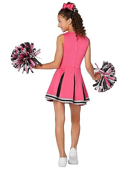 Kids Pink Cheerleader Costume 2 Kids Pink Cheerleader Costume - Image 2