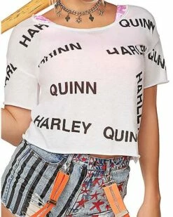 Distressed Harley Quinn T Shirt - Birds Of Prey -MystiCostume Shop 07563232 c