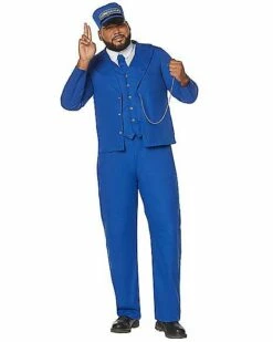 Mens Costumes Shop 5 Adult Train Conductor Plus Size Costume