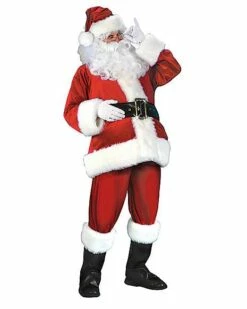 Adult Velvet Santa Suit Deluxe